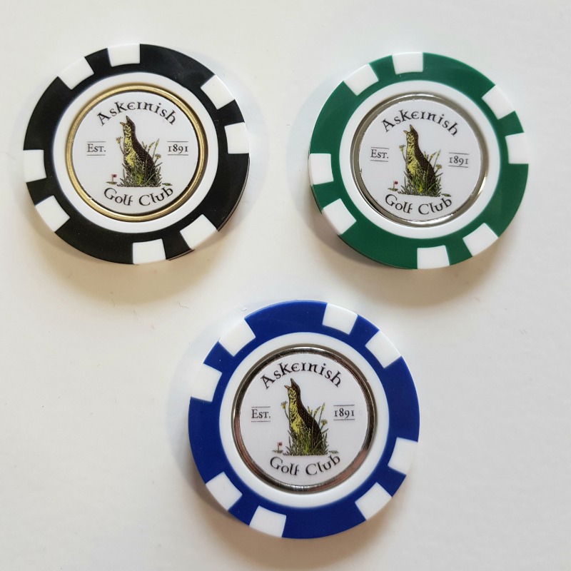 Askernish Poker Chip Ball Markers