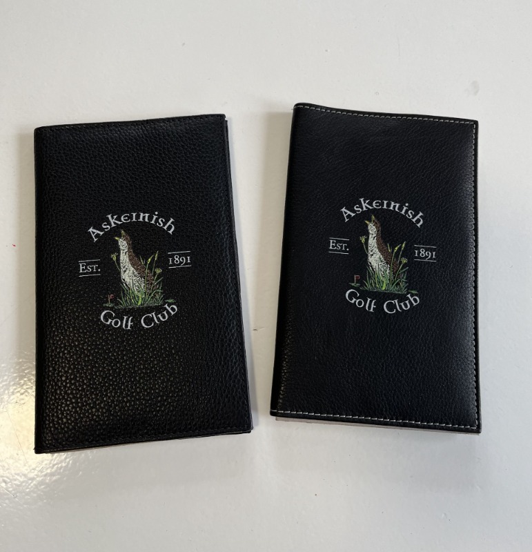 Askernish Golf Club Leather Score card holder
